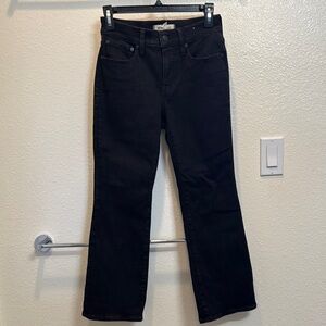 Madewell Black Midrise Kick Out Jeans